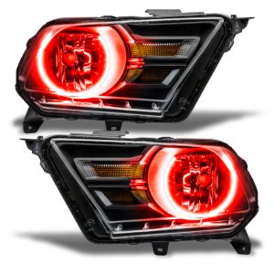 Ford Mustang Headlight Assembly - ORACLE Lighting - Pre-Assembled SMD Halo (Non-HID) - Red - `10-`14 Ford Mustang Headlight Assembly - ORACLE Lighting - Pre-Assembled SMD Halo (Non-HID) - Red - `10-`14